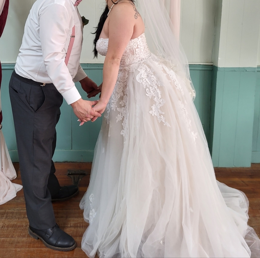 Beautiful lace wedding gown